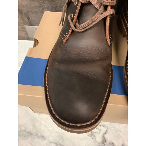 Clarks Men 11M Beeswax Leather Bushacre 2 Chukka Boots Lace Up Classic LB15-12 - Picture 3 of 10